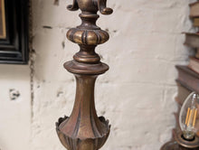 Load image into Gallery viewer, Antique C.1920 5 Arm Cast Brass Chandelier Light Fitting
