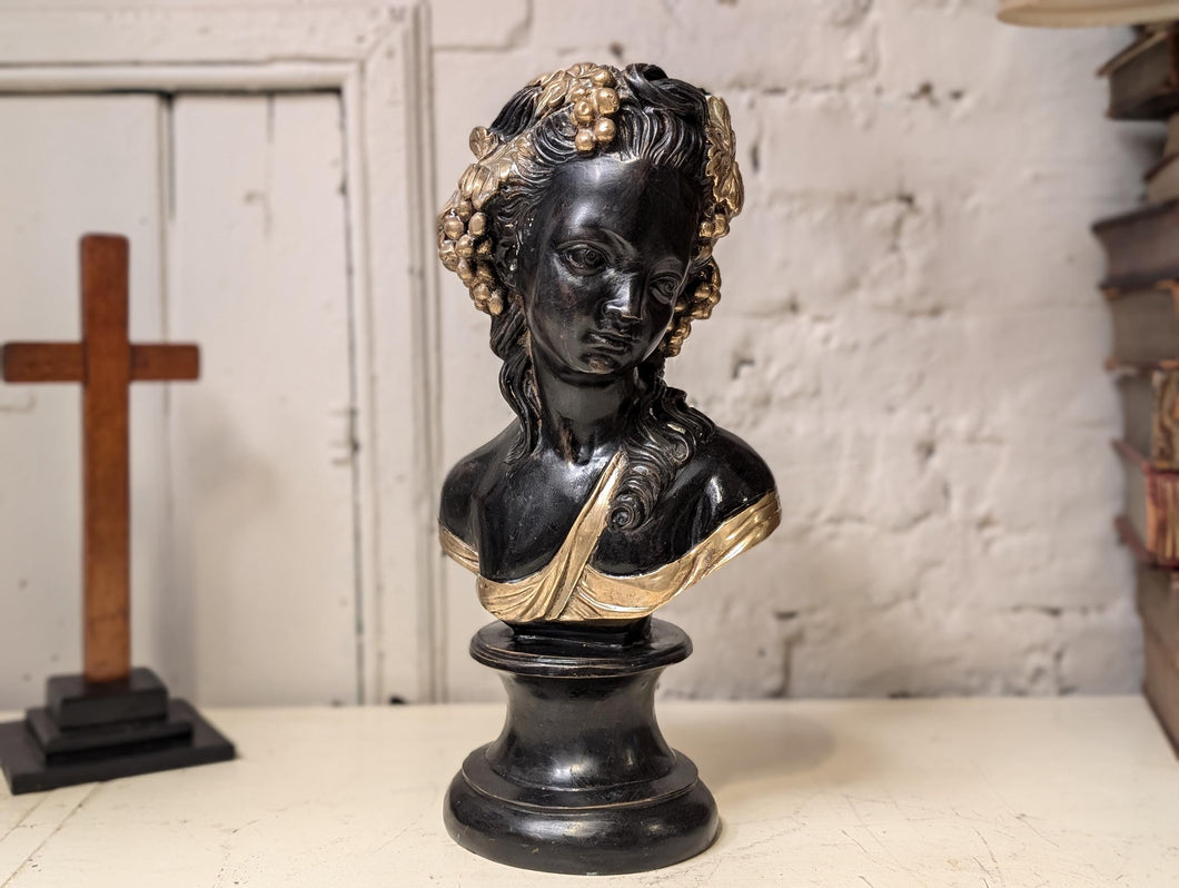 Early 20th.C French Gilt Bronze Bust Of Fruit Maiden Signed Louis Beatux