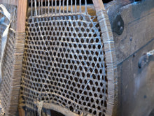 Load image into Gallery viewer, Antique Bentwood and Leather Snow Shoes - Wall Decor
