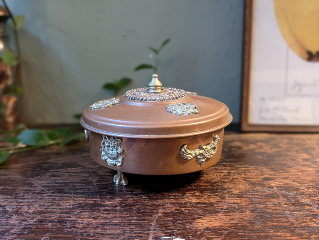 Vintage Tibetan Copper Lidded Bowl