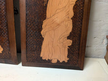 Load image into Gallery viewer, Pair of Early 20th.C Art Nouveau Wooden Wall Plaques
