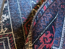 Load image into Gallery viewer, 5&#39;4&quot; x 2&#39;9&quot; Vintage Afghan Hand Knotted Wool Baluch Rug - 164cm x 84cm
