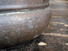 Load image into Gallery viewer, 19th.C Antique Copper Cauldron Pot Planter / Jardiniere With Paw Feet
