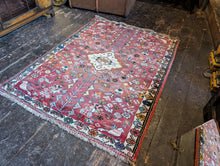 Load image into Gallery viewer, 5&#39;2&quot;x3&#39;49&quot; Vintage Hand Knotted Nomadic Hamidan Wool Rug - 159 x 120
