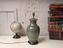 Load image into Gallery viewer, 1980&#39;s Japanese Style Porcelain Vase Celadon Table Lamp
