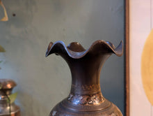 Load image into Gallery viewer, Indian Mid Century Brass and Enamel Vase
