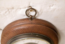 Load image into Gallery viewer, Vintage Oak Aneroid Wall Barometer
