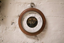 Load image into Gallery viewer, Vintage Oak Aneroid Wall Barometer
