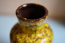 Load image into Gallery viewer, Scheruch Brown and Green Mid Century Lava Vase - West German Pottery - 523-10
