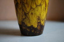 Load image into Gallery viewer, Scheruch Brown and Green Mid Century Lava Vase - West German Pottery - 523-10
