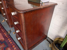 Load image into Gallery viewer, Antique Victorian Mahogany Pedestal Desk
