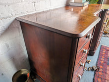 Load image into Gallery viewer, Antique Victorian Mahogany Pedestal Desk
