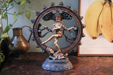 Load image into Gallery viewer, Vintage Indian Dancing Shiva Nataraja Wheel Statue
