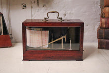 Load image into Gallery viewer, Antique Mahogany Cased Barograph Barometer
