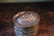 Load image into Gallery viewer, Copper Scottish Lidded Box With Celtic Knotwork Design
