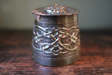 Load image into Gallery viewer, Copper Scottish Lidded Box With Celtic Knotwork Design
