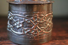 Load image into Gallery viewer, Copper Scottish Lidded Box With Celtic Knotwork Design
