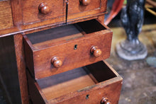Load image into Gallery viewer, 19th Century Oak Leather Top Pedestal Desk
