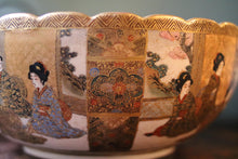 Load image into Gallery viewer, Antique Meiji Japanese Satsuma Bowl Decorated With Geisha&#39;s
