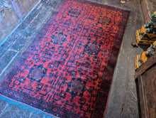 Load image into Gallery viewer, 6&#39;4&quot; x 3&#39;11&quot; Vintage Afghan Hand Knotted Wool Baluch Rug - 202cm x 121cm
