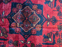 Load image into Gallery viewer, 6&#39;4&quot; x 3&#39;11&quot; Vintage Afghan Hand Knotted Wool Baluch Rug - 202cm x 121cm
