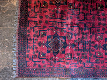 Load image into Gallery viewer, 6&#39;4&quot; x 3&#39;11&quot; Vintage Afghan Hand Knotted Wool Baluch Rug - 202cm x 121cm
