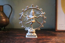 Load image into Gallery viewer, Antique Indian Dancing Shiva Nataraja Wheel Brass Statue
