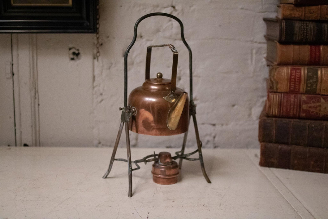 Victorian Copper Kettle With Stand and Spirit Burner