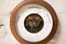 Load image into Gallery viewer, Vintage Oak Aneroid Wall Barometer
