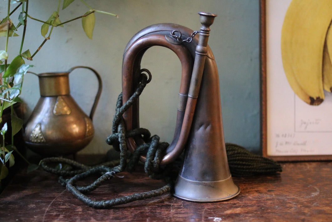 WW1 British Army Copper and Brass Bugle Horn