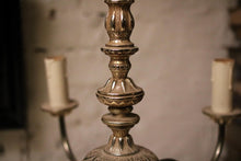 Load image into Gallery viewer, 1920&#39;s Silver Giltwood Carved Chandelier
