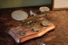 Load image into Gallery viewer, Antique English Brass Postal Scales
