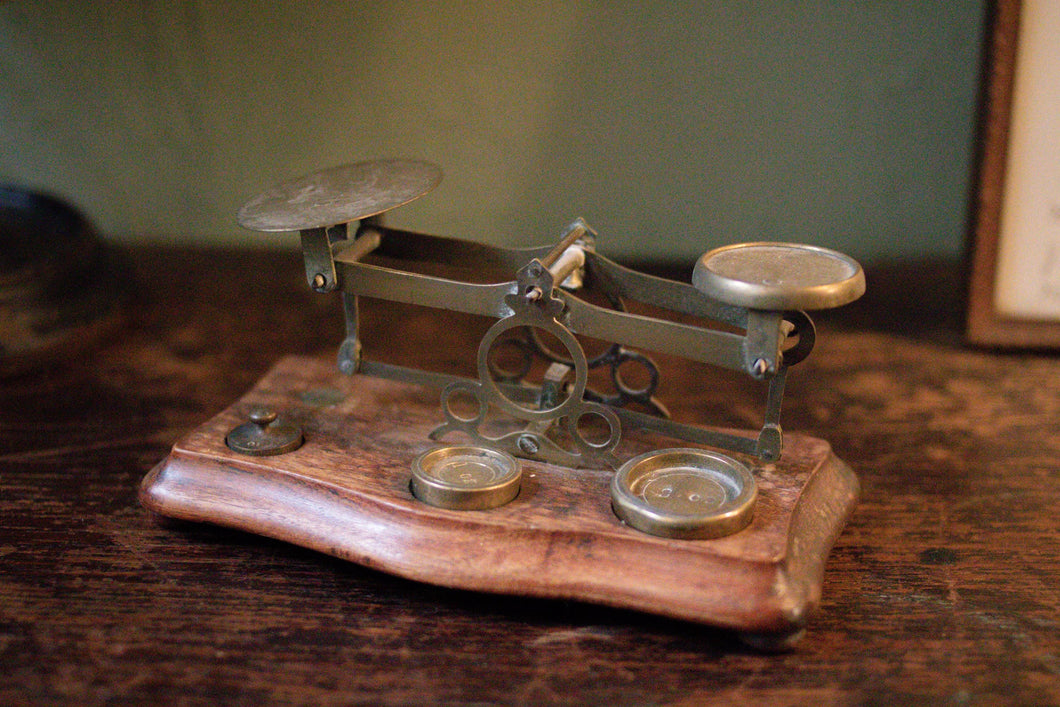 Antique English Brass Postal Scales