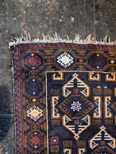 Load image into Gallery viewer, 6&#39;4&quot; x 3&#39;4&quot; Vintage Afghan Hand Knotted Wool Baluch Rug - 202cm x 121cm
