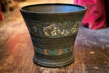 Load image into Gallery viewer, Late 19th.C Japanese Champleve Bronze Cloisonné Jardiniere Plant Pot
