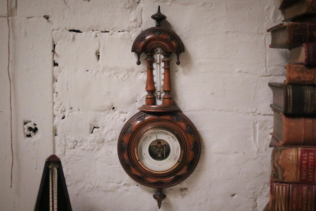 Antique Victorian Barometer / Thermometer