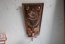 Load image into Gallery viewer, Antique C.1900 Copper Arts &amp; Crafts Wall Candle Sconce
