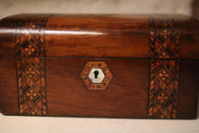 Load image into Gallery viewer, Antique Victorian Walnut Tunbridgeware Wooden Box
