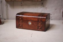 Load image into Gallery viewer, Antique Victorian Walnut Tunbridgeware Wooden Box
