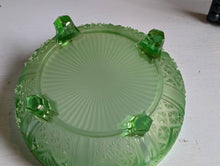 Load image into Gallery viewer, Vintage Art Deco Green Glass Frosted Bowl
