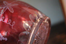 Load image into Gallery viewer, Victorian Cranberry Glass Biscuit Barrel
