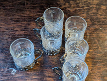 Load image into Gallery viewer, Set of 6 Cut Glass Expresso Demitasse Glasses
