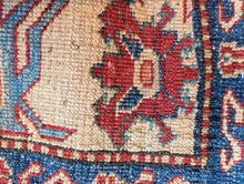 Load image into Gallery viewer, 3&#39;8&quot; x 4&#39;5 Vintage Caucasian Hand Knotted Wool Rug - 134 x 111cm
