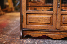 Load image into Gallery viewer, Antique C.1900 Oak Smokers Cabinet
