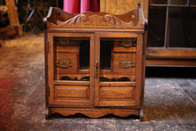 Load image into Gallery viewer, Antique C.1900 Oak Smokers Cabinet
