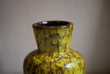 Load image into Gallery viewer, Scheruch Brown and Green Mid Century Lava Vase - West German Pottery - 523-10
