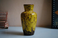 Load image into Gallery viewer, Scheruch Brown and Green Mid Century Lava Vase - West German Pottery - 523-10
