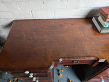 Load image into Gallery viewer, Antique Victorian Mahogany Pedestal Desk
