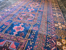 Load image into Gallery viewer, 6&#39;9&quot; x 3&#39;5&quot; Vintage Afghan Hand Knotted Wool Baluch Rug - 206cm x 104cm
