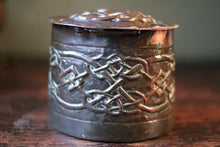 Load image into Gallery viewer, Copper Scottish Lidded Box With Celtic Knotwork Design
